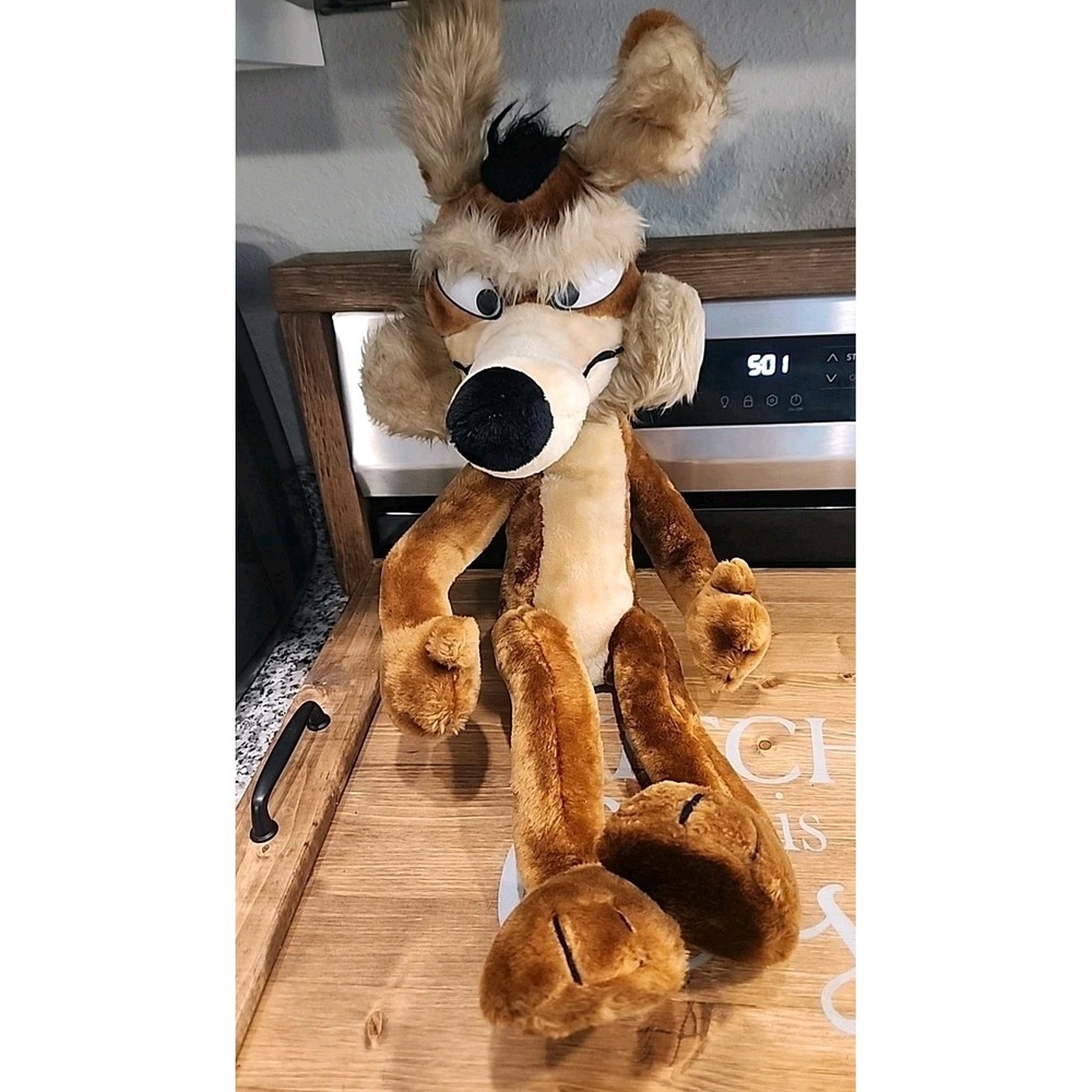 RARE Vintage 29" Vintage 1971 Wile E. Coyote‎ Warner Bros By Mighty Star Plush